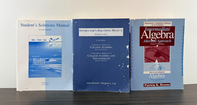 3pc Algebra Solutions Manual Set - College & Intermediate - Instructors & Studen