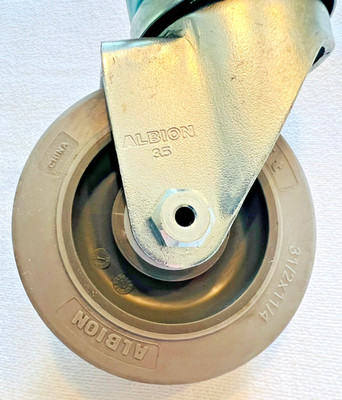 ALBION 35 SwivelTop Plate Caster: XtraSoft, 3'' Dia, 1-1/4'' Wd Wheel, 200 lb Load