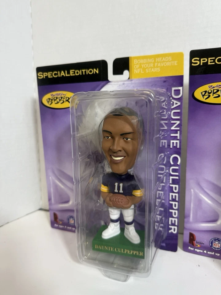 Randy Moss Minnesota Vikings 2000-Edição Especial Bobbin Bobbers Bobblehead-set - Imagem 3 de 4