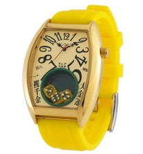 Frank Miura Gamble Watch King Macau Dice gold yellow new