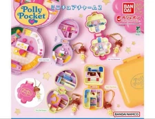 Polly Pocket Miniature Charm Capsule Toy Complete 4 Types set Gacha Gashapon NEW