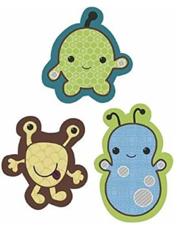 CoCaLo Baby Peek-a-Boo Monsters 3pc Wood Wall Art  - Image 4 of 4