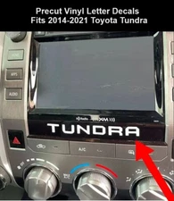 WHITE Dash Radio Precut Vinyl Letter Decals for Toyota Tundra 2014-2021