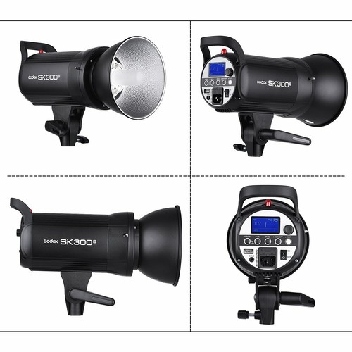2X Godox SK300II 300W Flash Estudio Fotográfico Luz Estroboscópica + Disparador XT-16 para Boda - Imagen 9 de 12