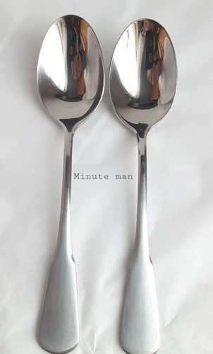 Lot of 2 Oneida Colonial Boston / Minute Man Stainless Oval Soup Spoon Free Ship - 第 1/3 張圖片