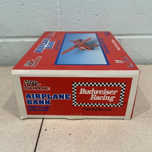 Bill Elliot Budweiser Racing Airplane Coin Bank Die Cast Racing Champions 1993 - Picture 2 of 3