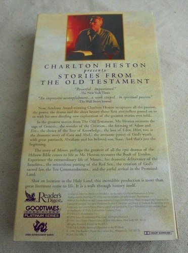 Charlton Heston Presents The BIBLE - Old Testament - on VHS Tape - 1996 - Imagen 2 de 3