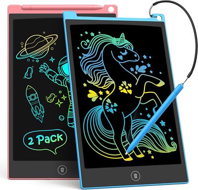 LCD Writing Tablet Colorful Doodle Board Drawing Pad for Kids Erasable Electr...
