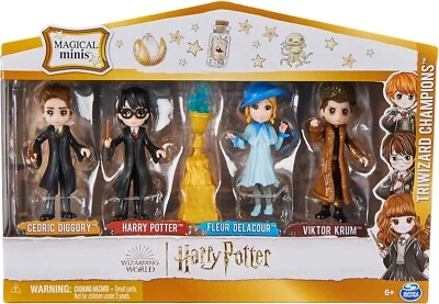 SPIN MASTER Harry Potter, Magical Minis Triwizard Champions Gift Set with 4 Figures and G...