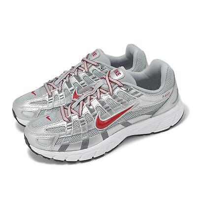 Nike P-6000 GS Metallic Silver Gym Red Kids Youth Women Nike P-6000 GS Metallic Silver Gym Red Kids Youth Women