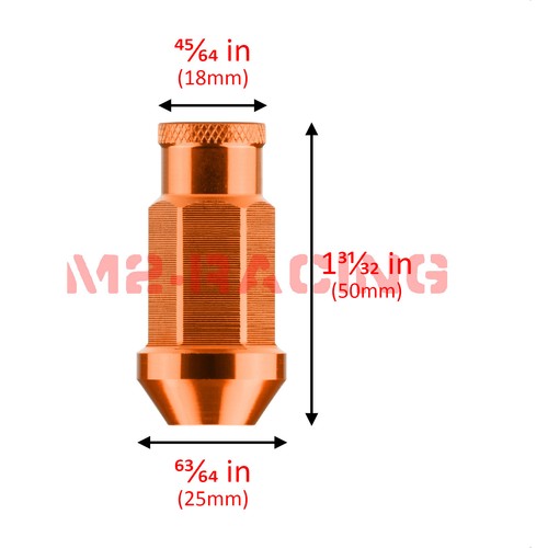 Orange 20pcs M12X1.25 Short Lug Nuts For Nissan Rouge Altima 370z 350z WN01 - Picture 3 of 8