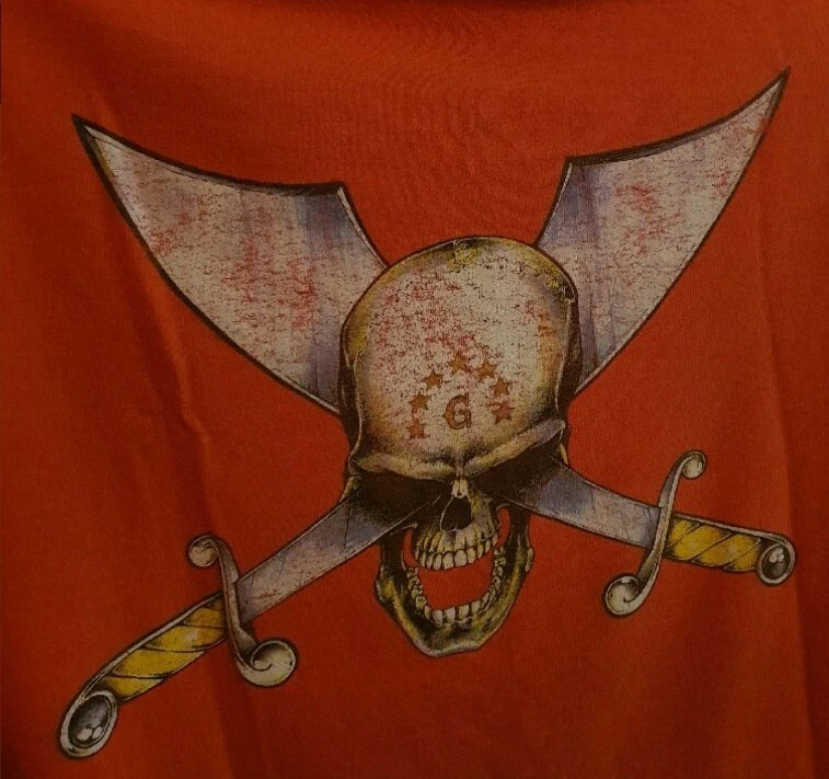 Tee shirt moyen orange SS01 Supreme Skull and Swords vintage 2001 M très rare