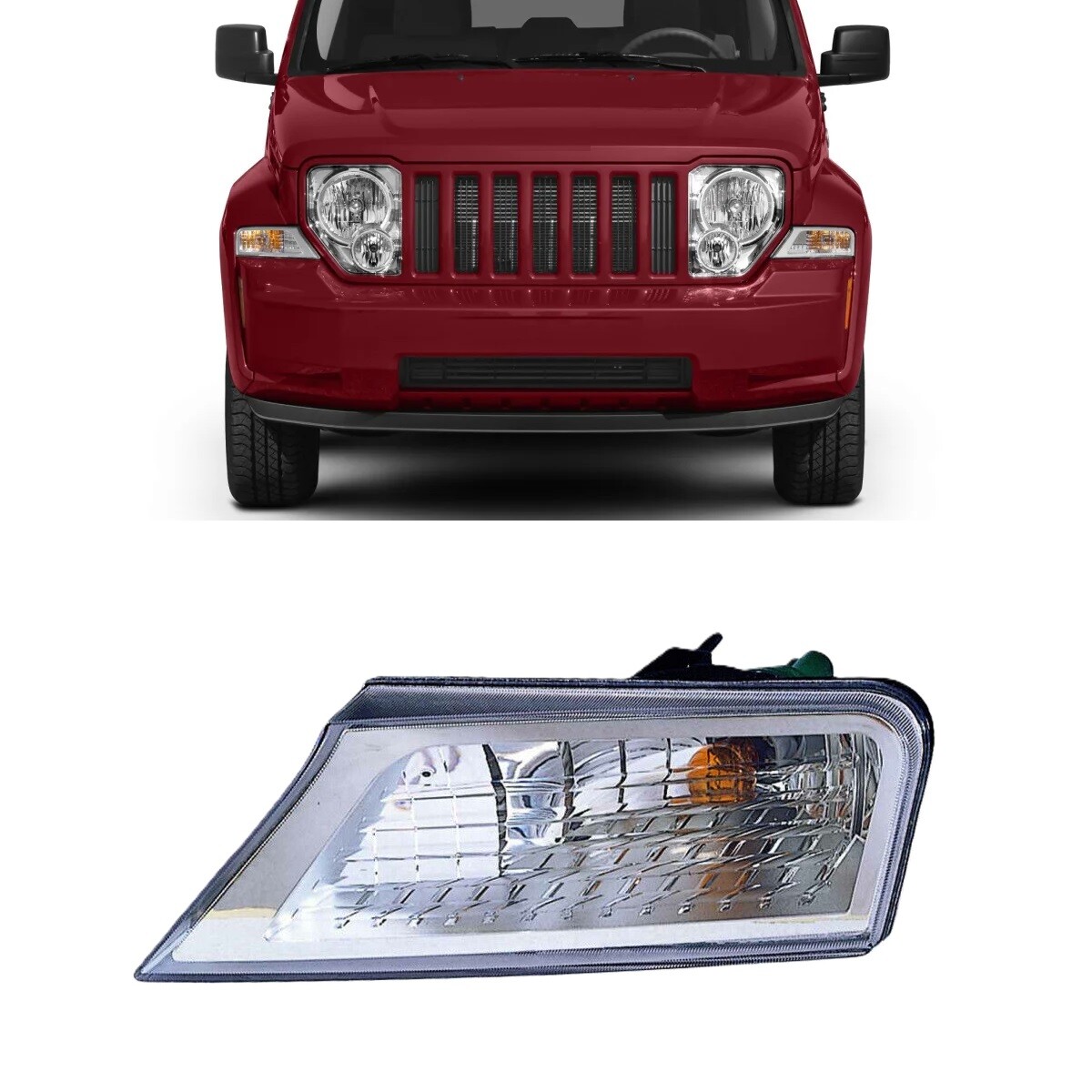 ◇Jiyong2 Fits 2008-2012 Jeep Liberty Front Signal Corner Light Driver