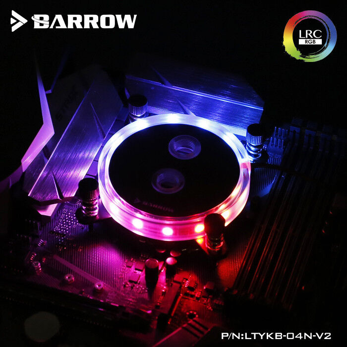 Barrow INTEL 115X 1200 Aurora Rays Edition CPU Block - Black W/ RGB adapter