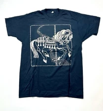 Vintage Gold Holograph Horse Carousel T Shirt Single Stitch L Screen Stars 80s