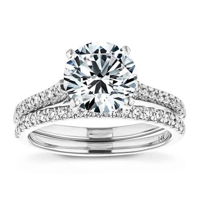 Diamond Wedding Ring Round Cut 1 Carat Certified Lab Created 950 Platinum