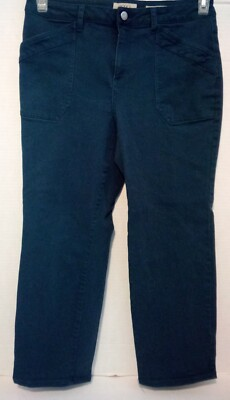 #ad #ad LOGO by Lori Goldstein 12 Petite Twill Boyfriend Pants Nordic Blue QVC #A302055 $12.00
