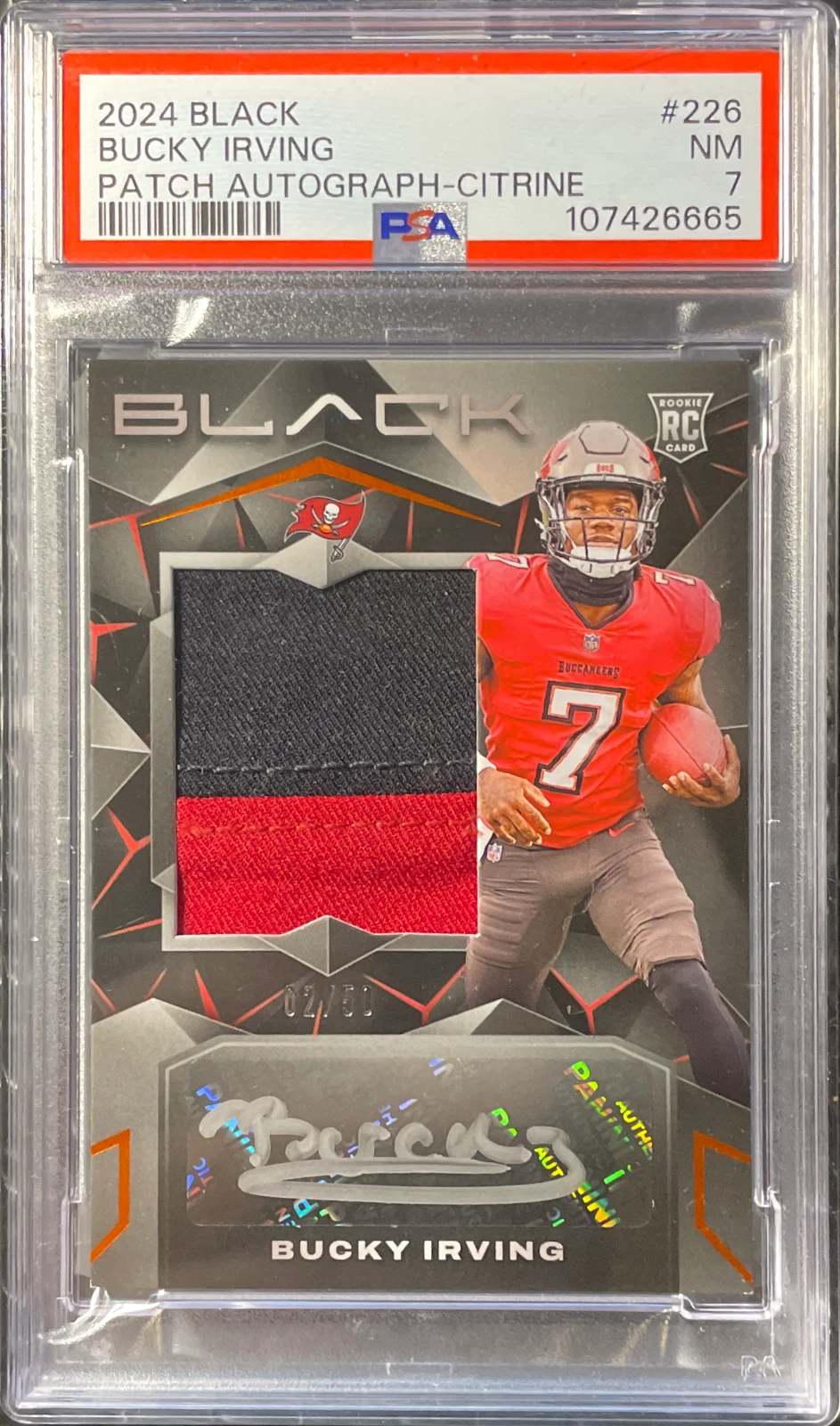 Bucky Irving Panini Black #226 Patch Autograph-Citrine