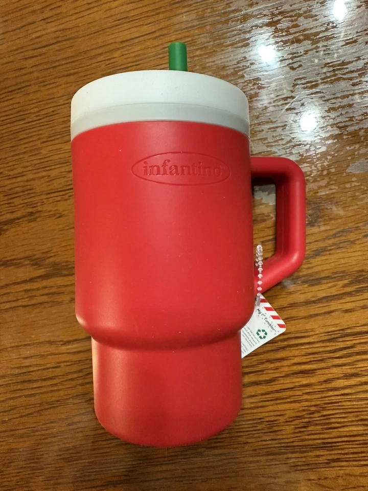 Infantino Mi 1er Vaso Edición Limitada 6m+ Taza Roja Navidad El Grinch Foto 3 de 4