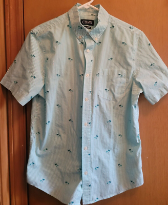 Chaps Slim Fit Men's Size Medium Palm Tree Print Dress Shirt | eBay