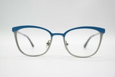 Vintage Vogue VO 3999 Blue Silver Oval Glasses Eyeglass Frame NOS
