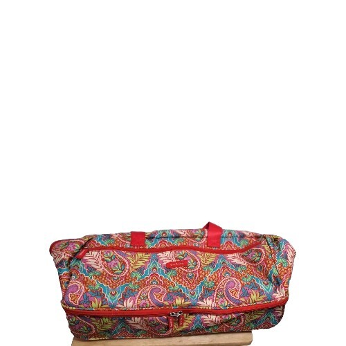 Vera Bradley Paisley Wheeled Carry on Luggage Duffle Bag Travel Pull Handle New - Picture 4 of 15