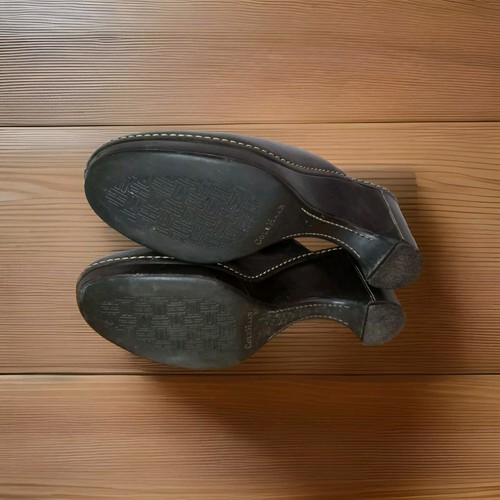 Cole Haan Country Womens SLIP ON Mules Dark Green Leather Heels Size 7.5 B - Picture 11 of 12