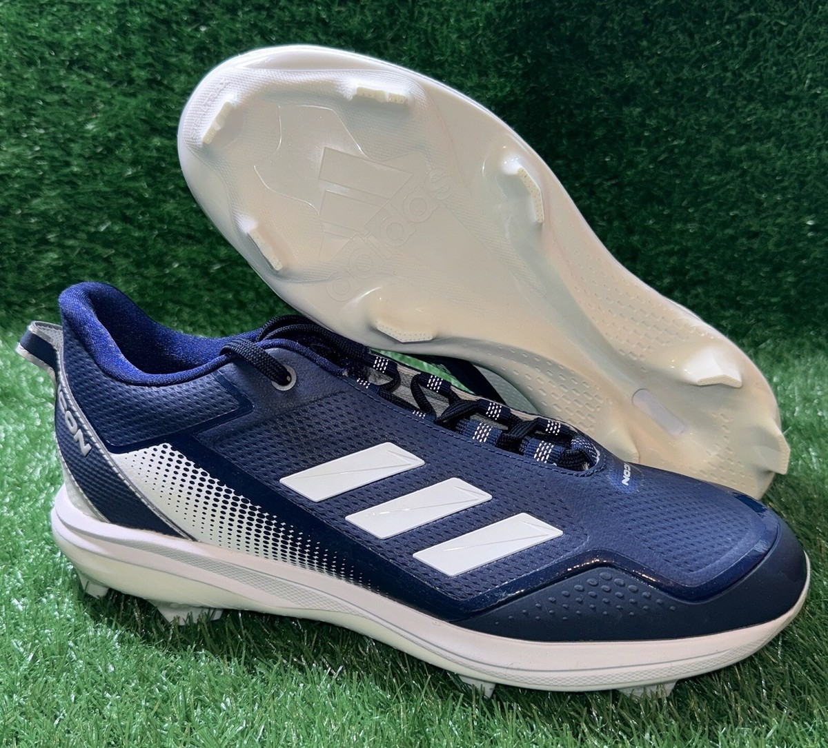 adidas gazelle silver green womens Kids' Icon 7 Mid Molded TPU Baseball Cleats main image 0