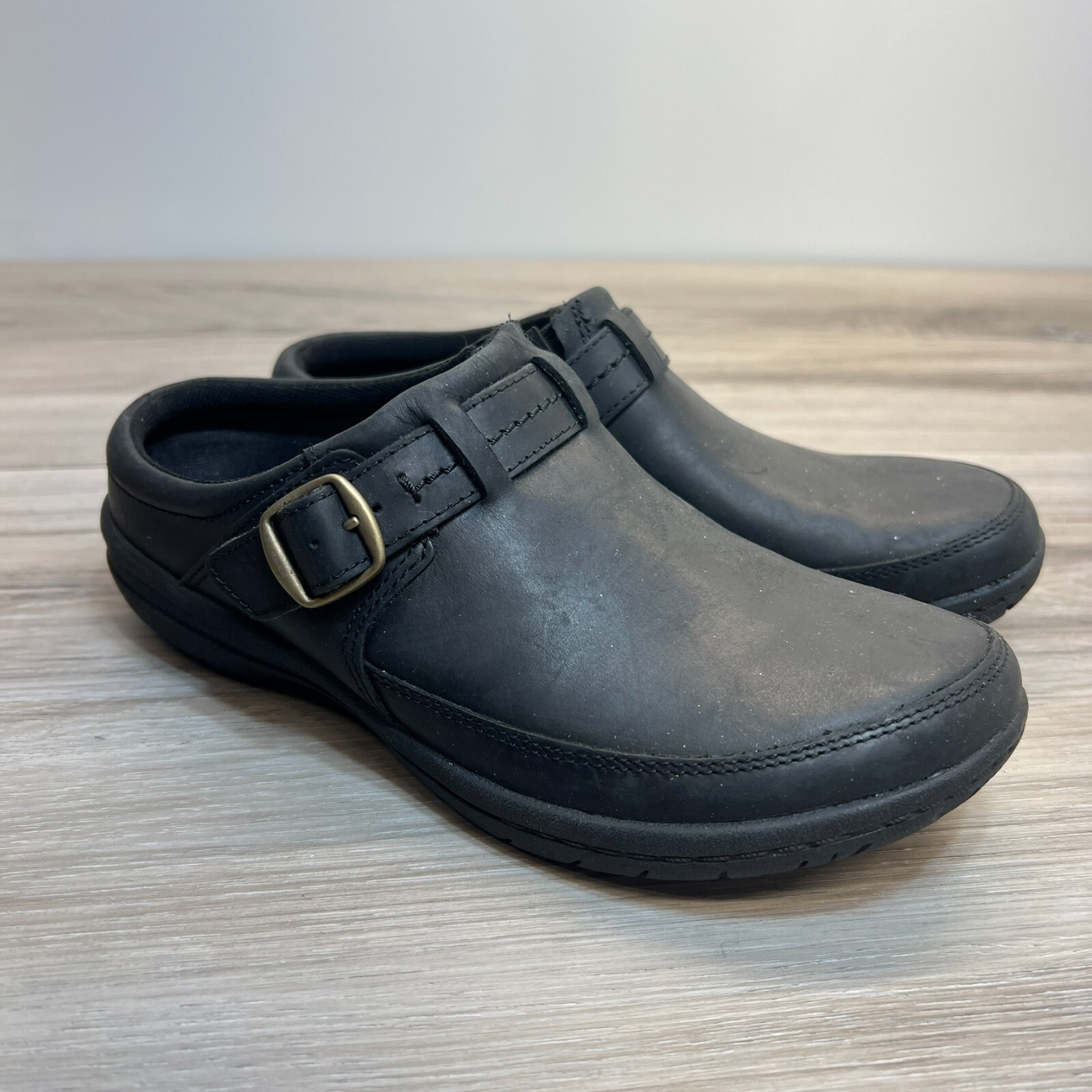 Merrell Women's Size Leather Buckle Slide Mules Encore Kassie