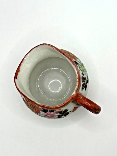 Vintage Japanese Miniature Porcelain Creamer, Hand-Painted Bird & Floral, c.1930 - Bild 7 von 10
