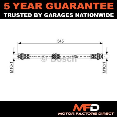 Fits VW Golf Scirocco Seat Leon Audi A3 Skoda Superb MFD Front Brake Hose
