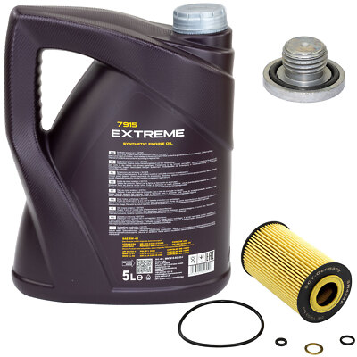 MANNOL Inspektionspaket 5W-40 | 5L Motorenöl + Ölfilter | Universal Für Benzin & Diesel