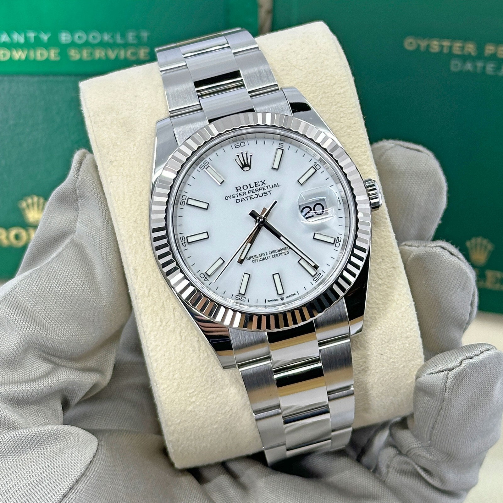 Rolex Datejust 41mm, White Index Dial, Oyster 126334-0009 Mint 2020 image 10
