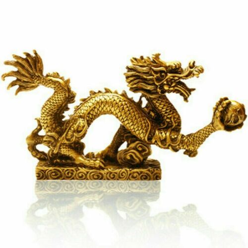 Chinese Talisman Dragon Statue Resin Sculpture Happiness Decoration Feng Shui - Picture 1 of 9