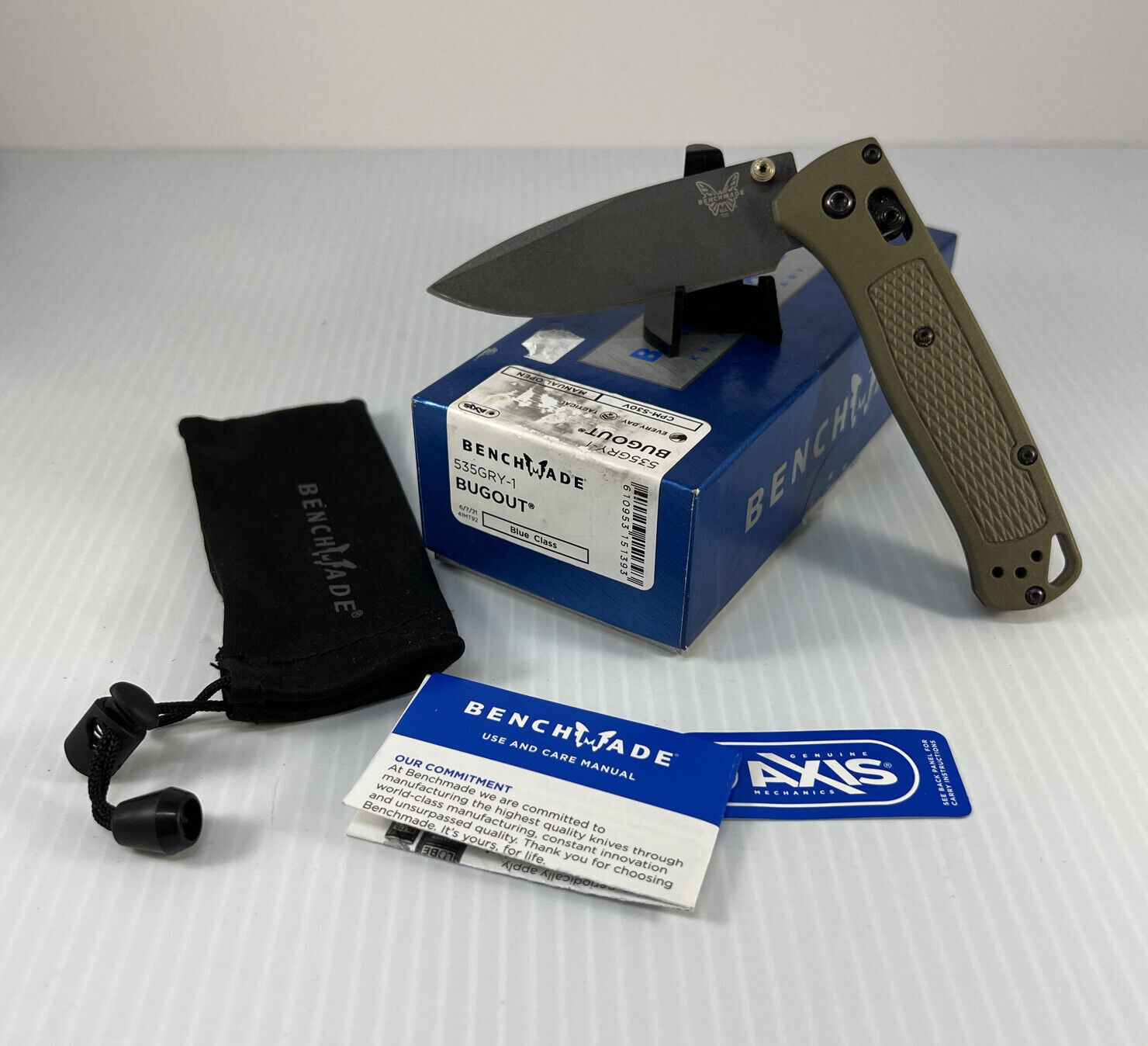 Benchmade Bugout 535GRY-1 Ranger Green Axis Lock CPM-S30V With Original Box
