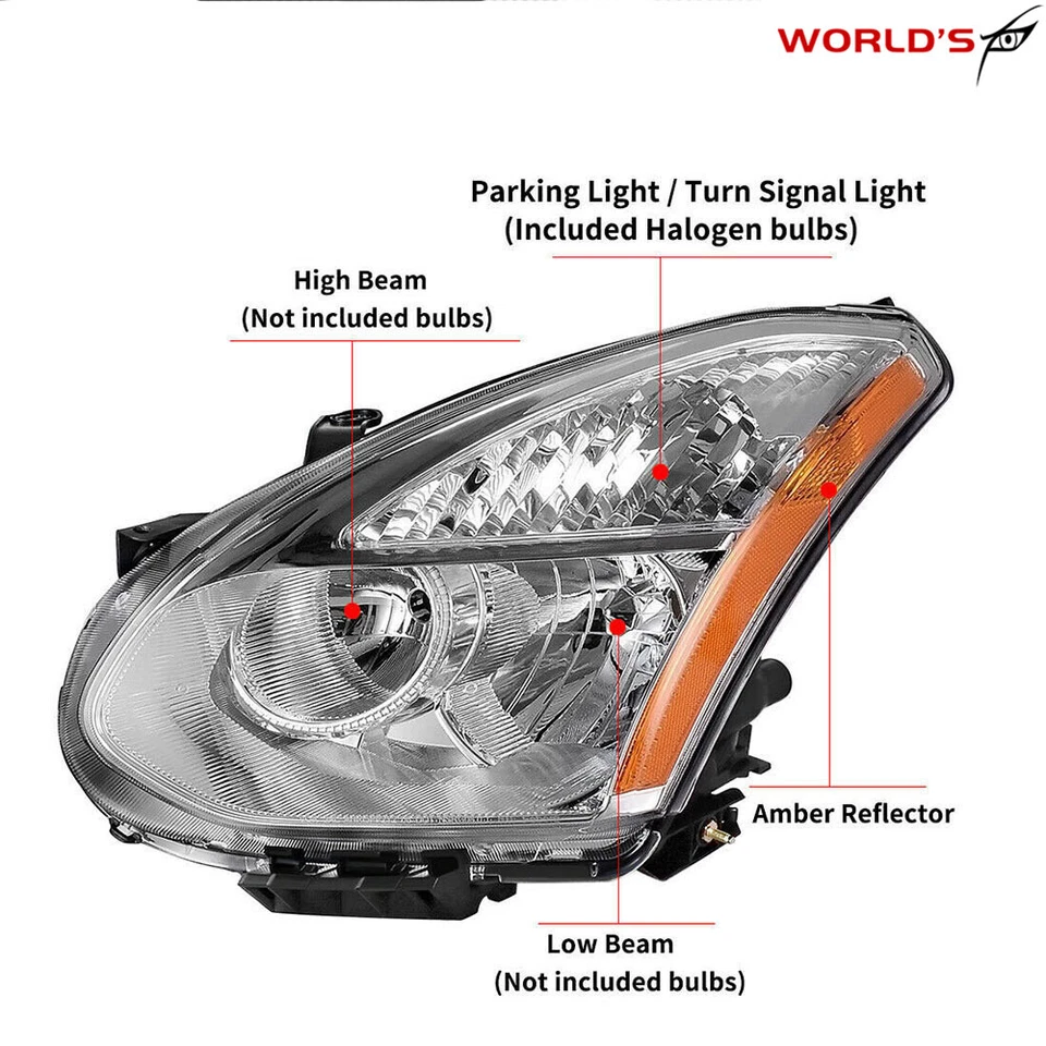 Faros transparentes para Nissan Rogue 2008-2013 faros cromados transparentes izquierda+derecha Foto 4 de 4