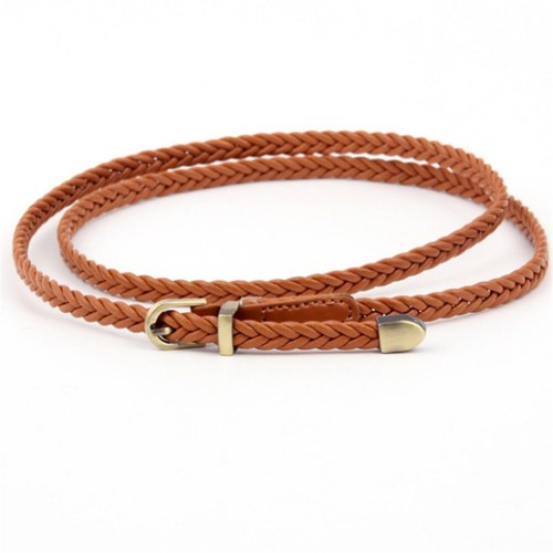 Cintura Elegante Da Donna In Pelle Intrecciata Con Fibbia Ad Ardiglione++ - Imagen 12 de 46