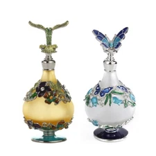 Refillable Perfume Bottle Retro Frosted Glass Sample Essential Oil Container