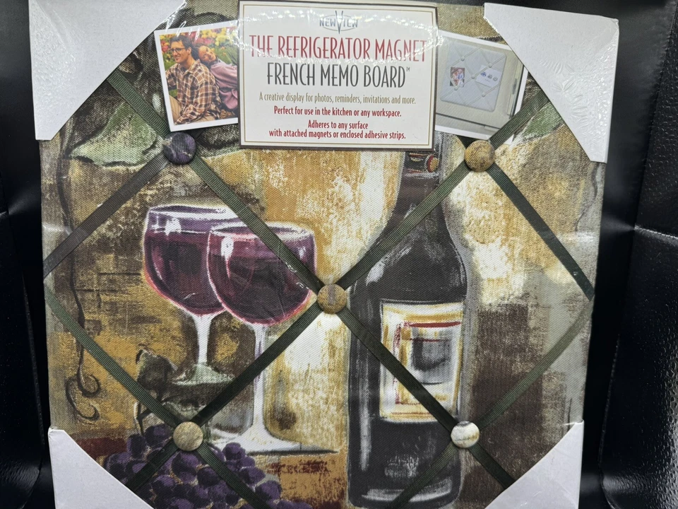 NEW VIEW The Refrigerator Magnet French Memo Board Wine Tasting Vintage Style - Image 2 of 4