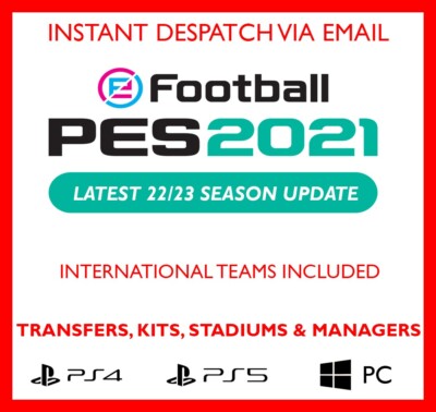 NEU! eFootball PES 2021 Option File - 22/23 SEASON KITS TRANSFER PS4 PS5 PC