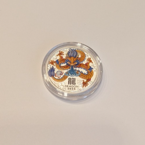 Lunar 1/2 Oz Silver Coin 2024 Dragon Color Drache Silbermünze coloriert Sammler - Bild 3 von 11