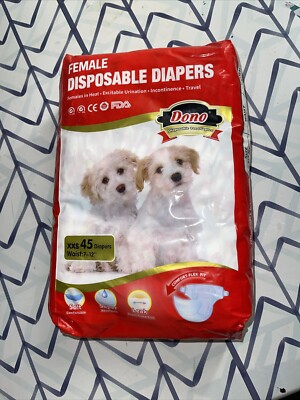 Dono Female Disposable Dog Diapers Size XXS Pack Of 45 (116)