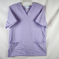 SB Scrubs Top Women's Small Lavender Purple Pockets V-Neck