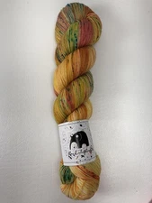 Black Elephant Hand Dyed Verigated Yarn Luxury Superwash Sock Merino Fingering