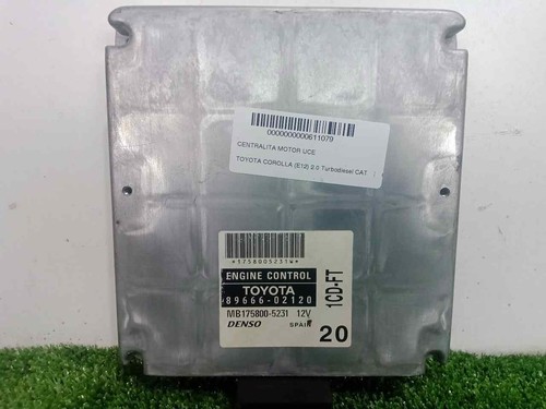 MB1758005231 - 8966602120 CALCULATEUR MOTEUR ECU / DENSO / 611079 POUR TOYOTA CO - Bild 1 von 9