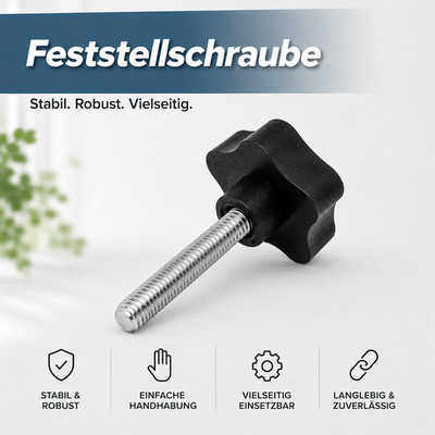 Feststellschraube Stellschraube Sterngriff M6 M8 M10 Klemmschraube Schraube