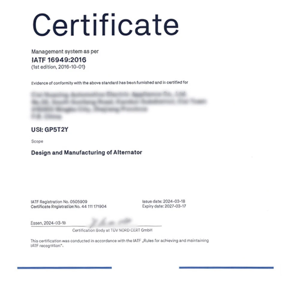 Nuevo alternador TOPAZ 150A 12V para Ford Focus 2015 2016 2017 2018 CV6T10300DC Foto 4 de 4