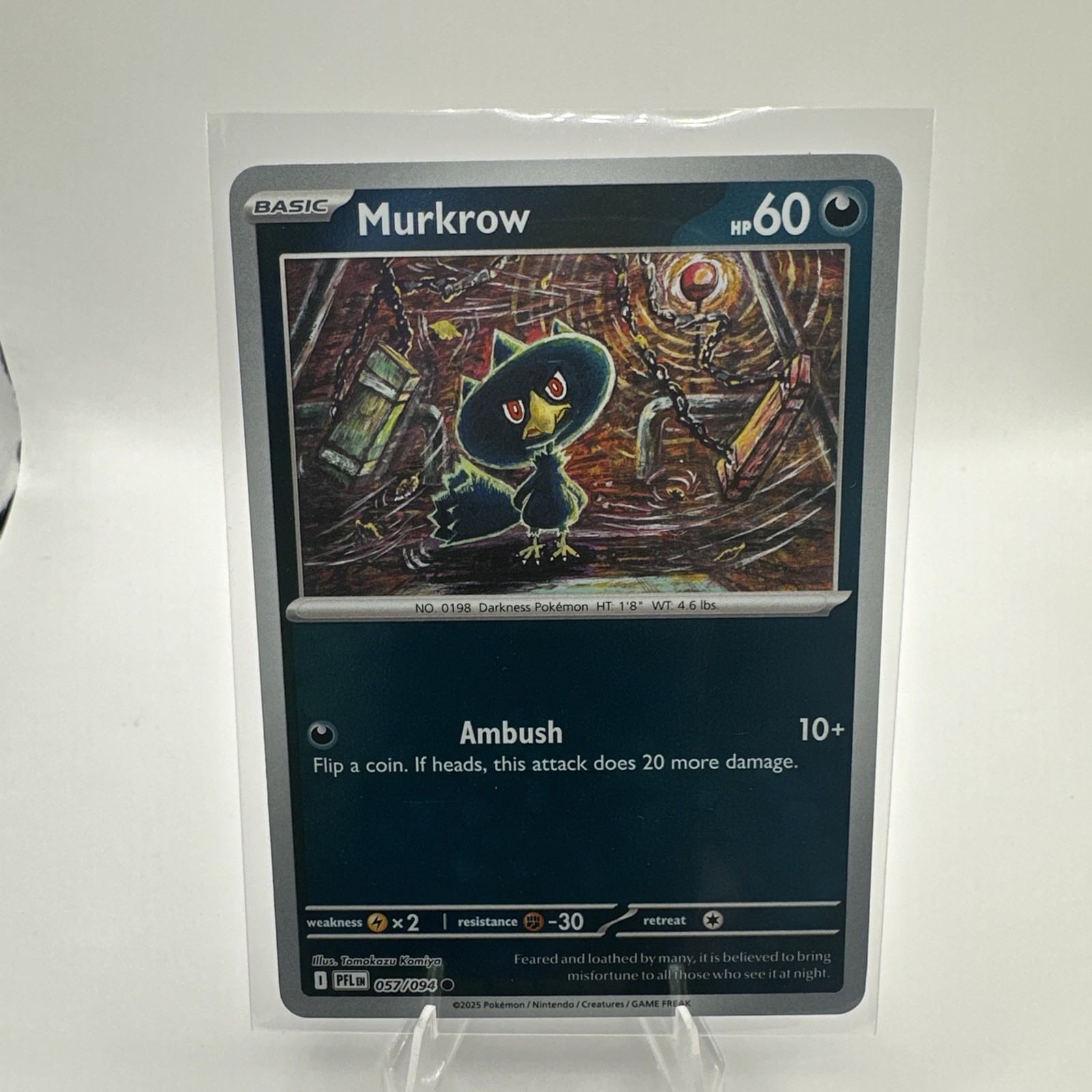 Pokemon Murkrow (57/148) Phantasmal Flames LP REVERSE HOLO