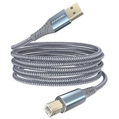USB Druckerkabel 6,6 Fuß/2 Meter Nylongewebe Typ A Stecker auf B Stecker Scanner Cor...