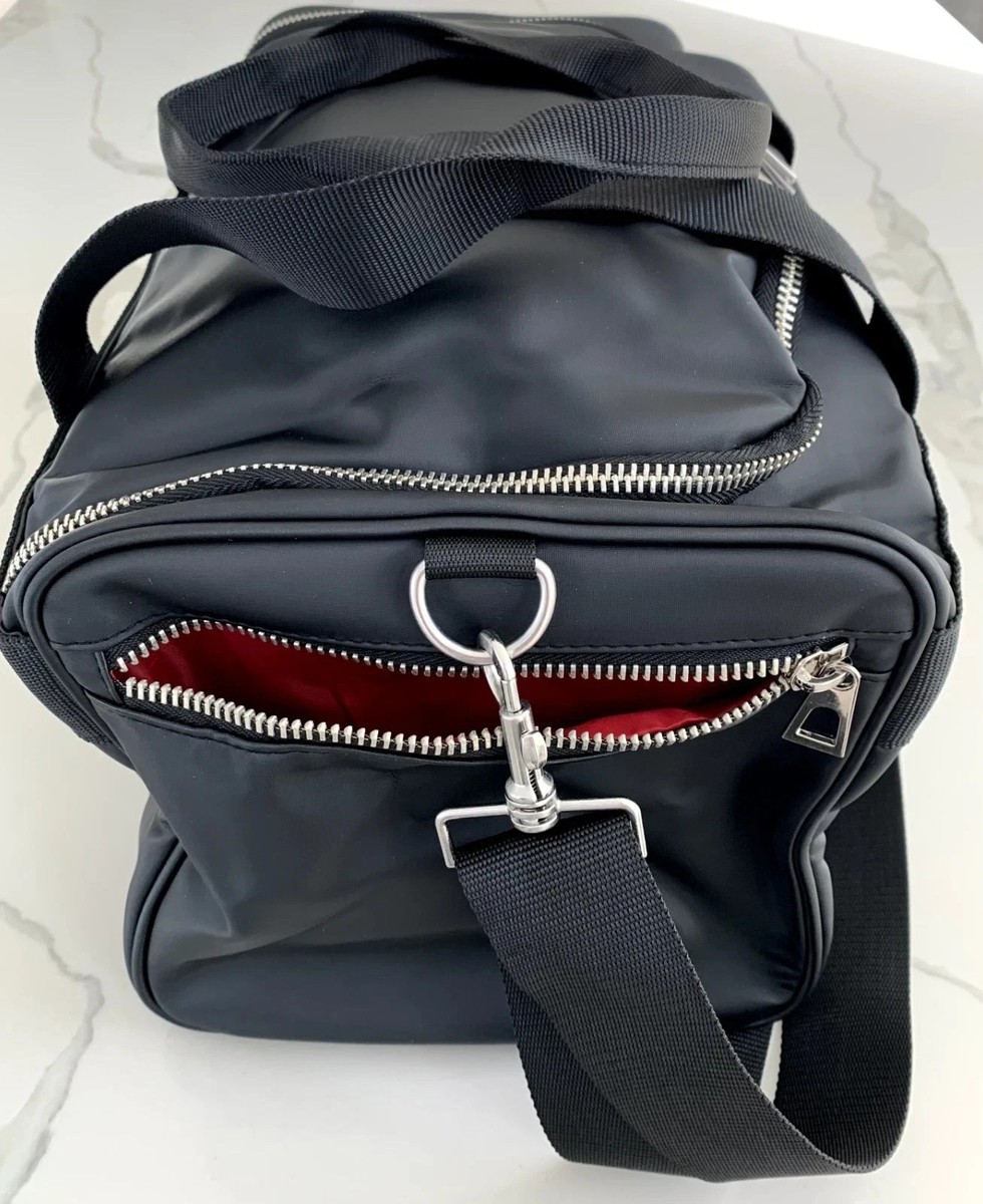 NEW MAN VERSACE FRAGRANCES BLACK SILVER DUFFLE OVERNIGHT WEEKENDER